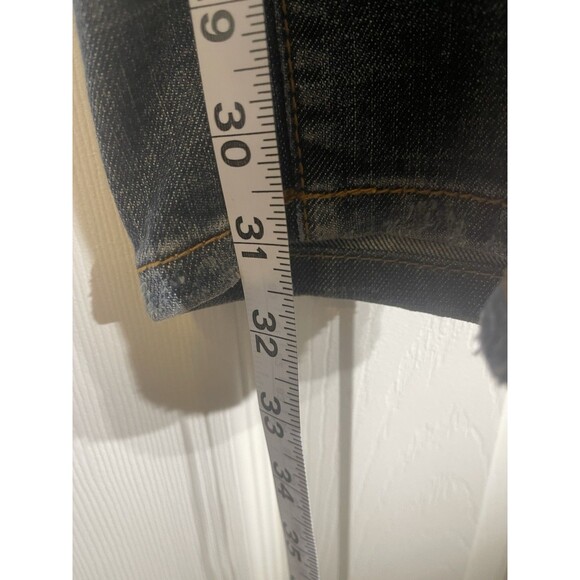 Lane Bryant Straight Leg Blue Jeans Denim Tighter Tummy  Womens Size 26 Distress - Picture 6 of 13